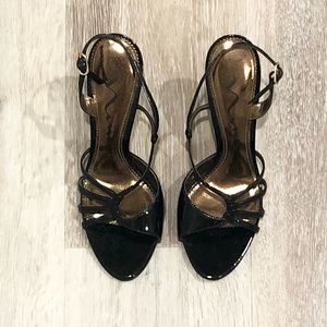 Nina Black Slingback Heels, Size 6.5M